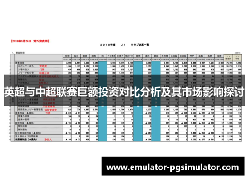 英超与中超联赛巨额投资对比分析及其市场影响探讨