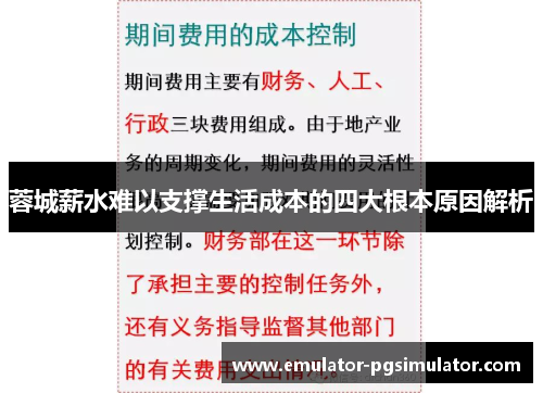 蓉城薪水难以支撑生活成本的四大根本原因解析