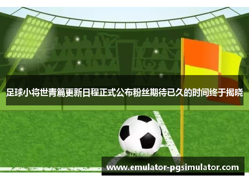 足球小将世青篇更新日程正式公布粉丝期待已久的时间终于揭晓