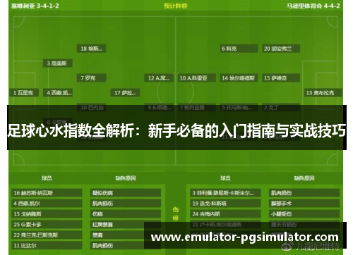 足球心水指数全解析：新手必备的入门指南与实战技巧